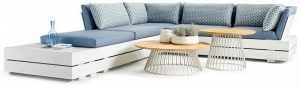 solpuri Модульный угловой садовый диван из ткани Boxx