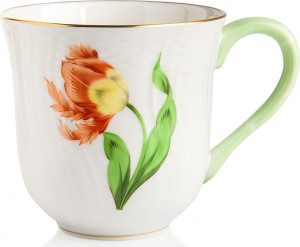 1046131 Herend Кружка Herend 330мл "Китти" (оранжевая) Фарфор