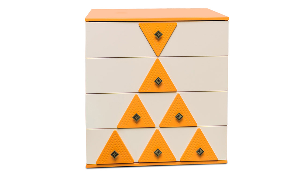 Комод детский с 4 ящиками и декором "Апачи" МАНДАРИН АПАЧИ 178631 Оранжевый Santreyd  - Вид №2