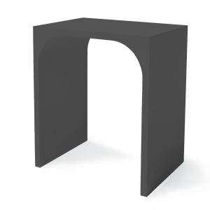 BEMN55A 3SC Табурет из матовой черной твердой поверхности Moderno