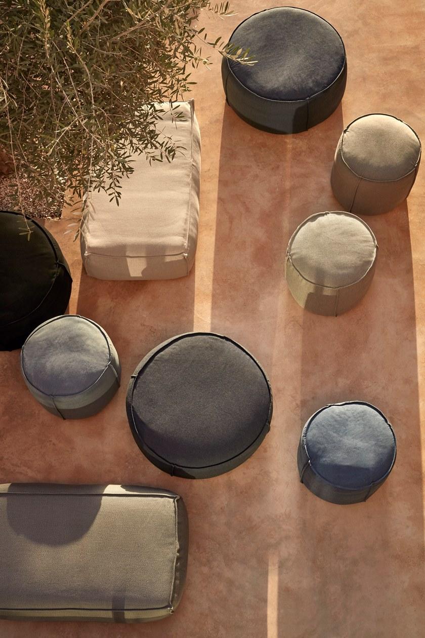 MANUTTI Круглый садовый пуф из ткани Touch Fs-thpf82/fs-thpf52 - Вид №7