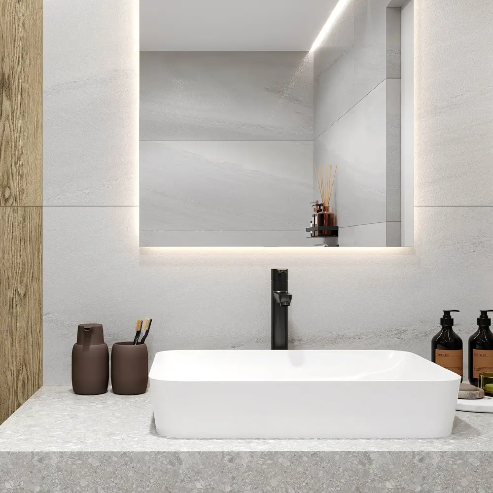 Глазурованный керамогранит Ceradim Urban Dazzle Bianco 60x120 см 1.44 м² лаппатированный цвет белый 89457843 STLM-2061288