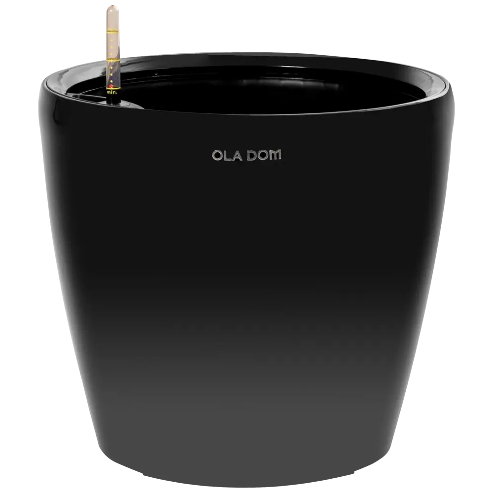 Кашпо Oladom Deluxe Ø43.5 h39.5 см v26 л пластик черный с автополивом Santreyd STLM-2052915