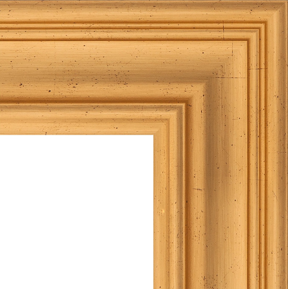 BY 4030 Зеркало с гравировкой в багетной раме - травленое золото 99 mm EVOFORM Exclusive-G - Вид №5