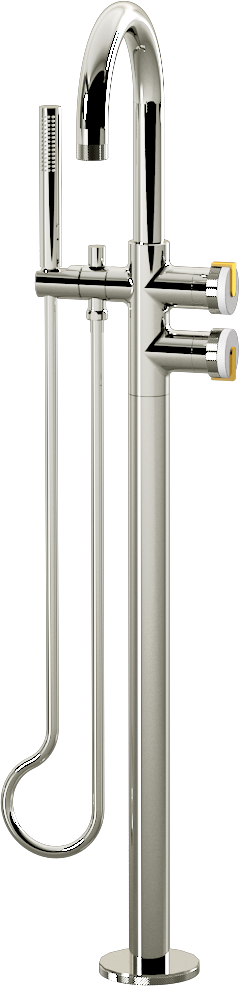 E-11554-R1WT-L1AU-PC Смеситель напольный отдельностоящий (внешняя часть) GRAFF MOD+