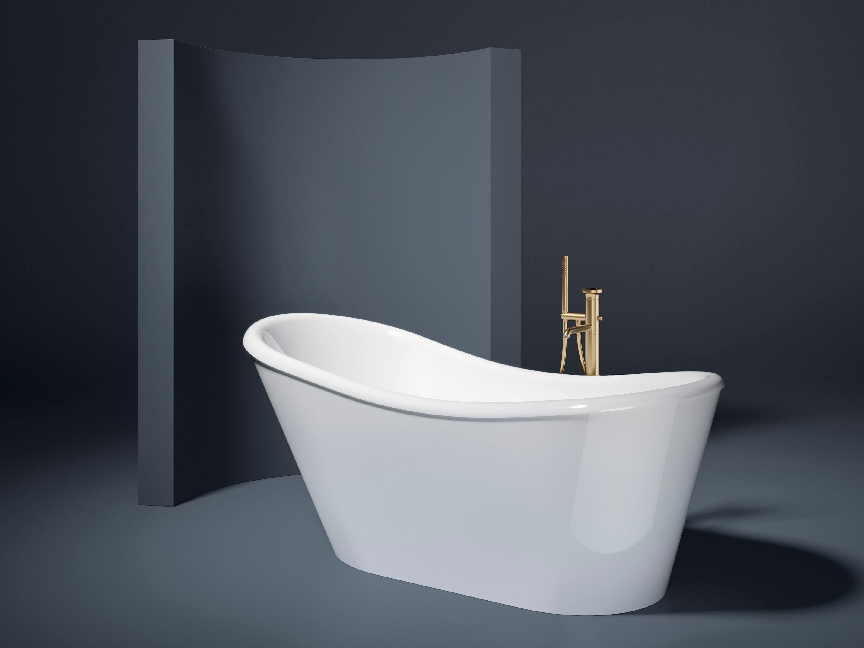 Овальная ванна в центре комнаты Gruppo Treesse мебель для ванной комнаты-отдельно стоящие ванны ARCH-00022463 - Вид №3