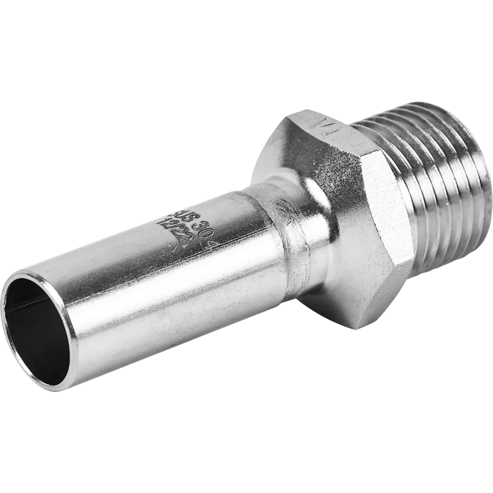 Муфта переходная Rommer 1/2"x15 мм НПр-НР нержавеющая сталь STLM-2061788
