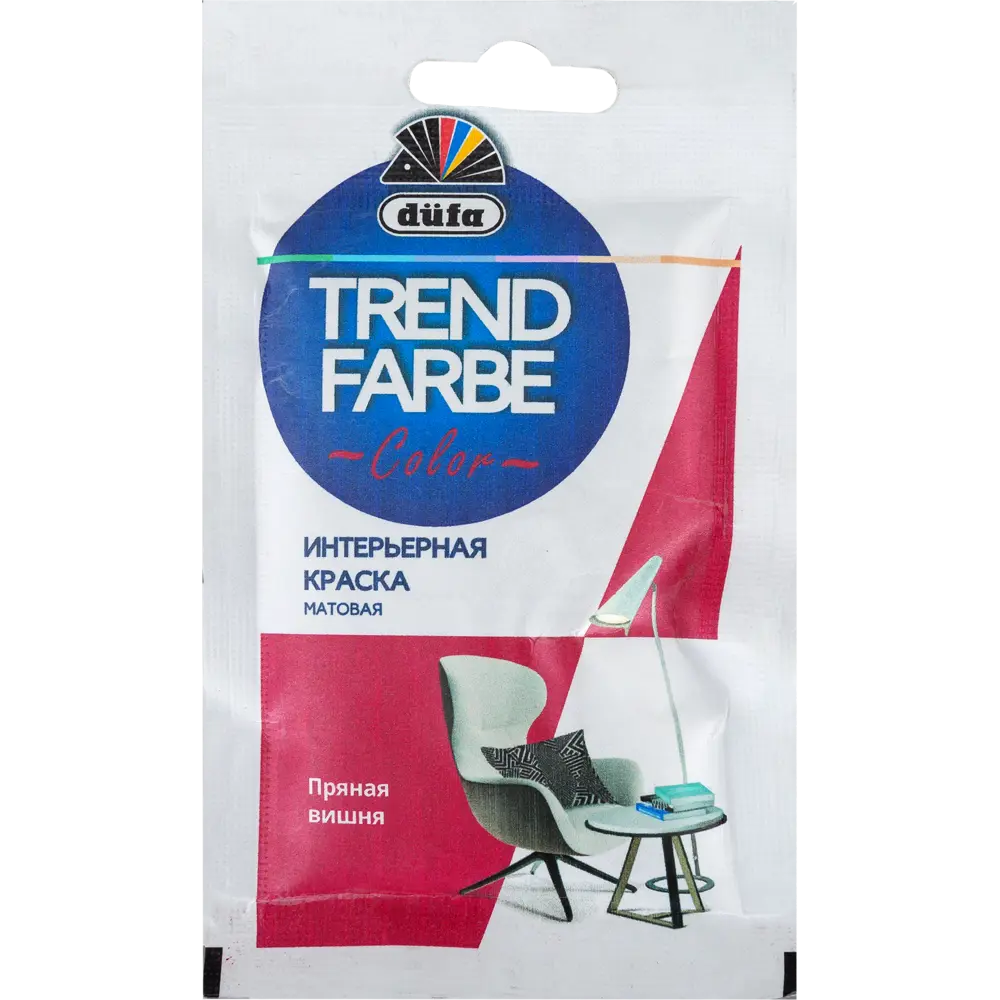 Краска для стен и потолков Trend Farbe цвет Пряная вишня 50 мл Dufa STLM-2058855