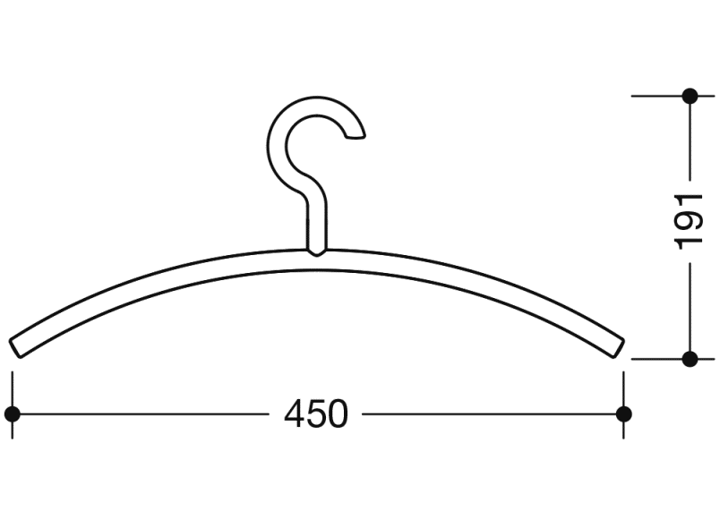 570.1B вешалка HEWI Edition matt | Polyamid  - Вид №18