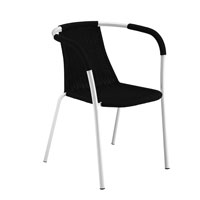 001  Кресло со стальным каркасом на 4 ножках. Сиденье и спинка из Xiloplast. Et al. Filoline