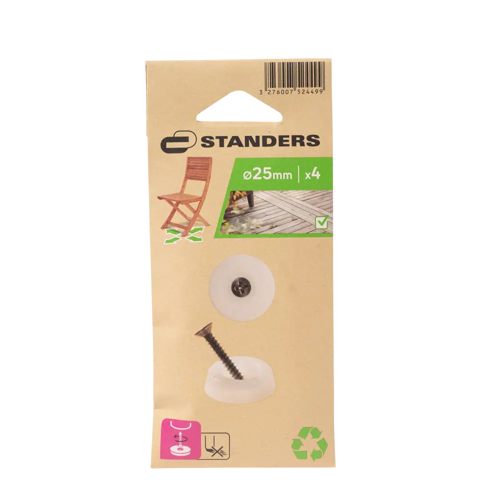 Накладки Standers 25 мм на саморезе круглые прозрачные 4 шт STLM-2164049 - Вид №2