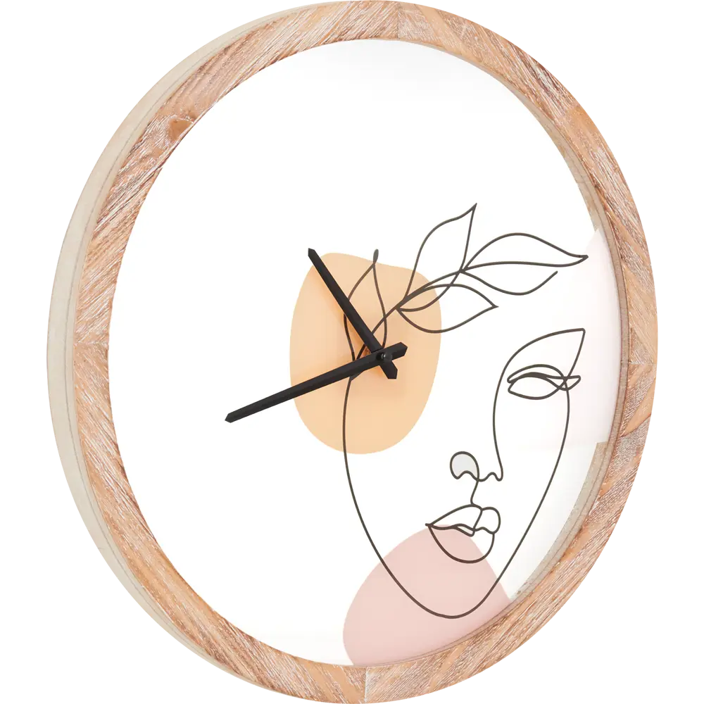 Часы настенные Dream River Девушка круглые МДФ цвет коричнево-белый ø45 см STLM-2149216 - Вид №2