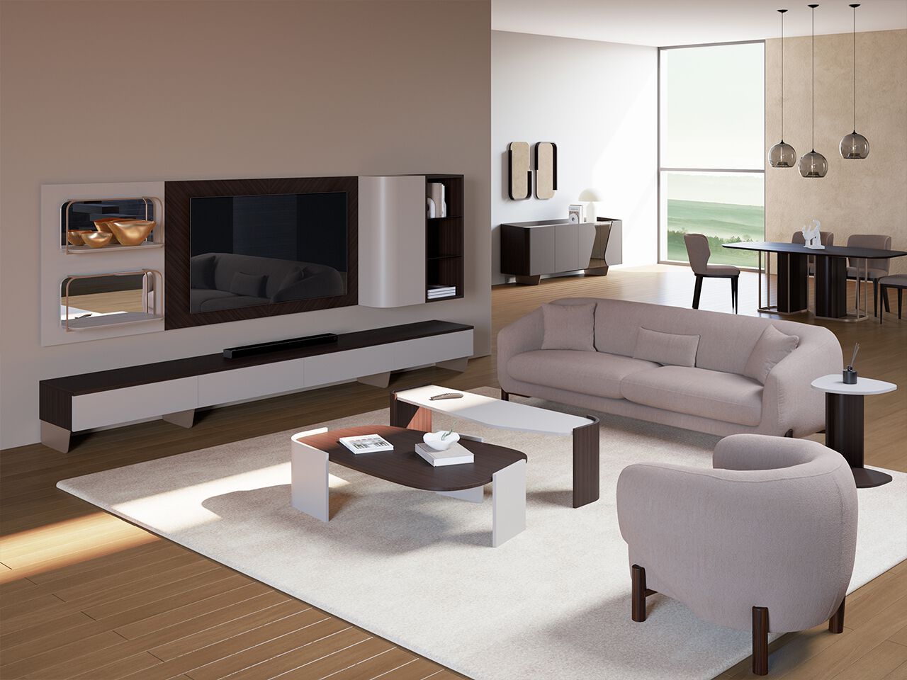 3-местный тканевый диван NDESIGN Tawny ARCH-00007515