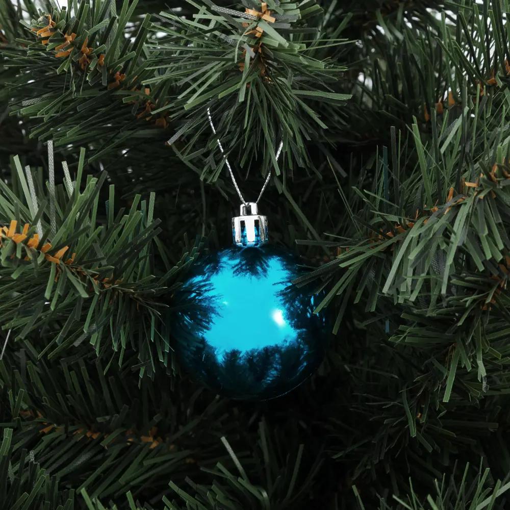 85156487 Елочный шар ø5 см пластик голубой STLM-1531413 Santreyd  - Вид №2