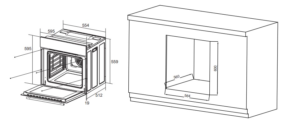 9093644 Электрический духовой шкаф Candy COXP06NSB черный STDN-0142526 - Вид №8
