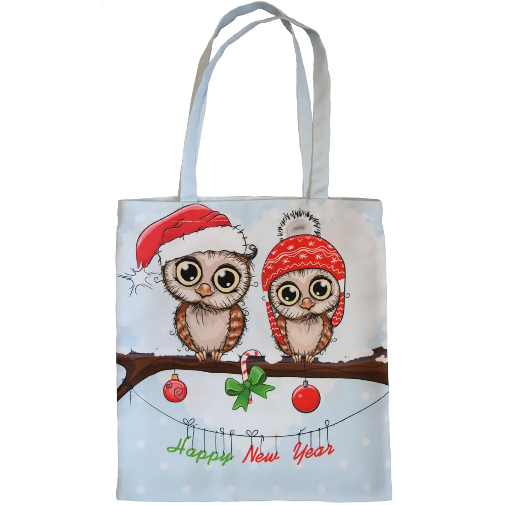 Сумка шоппер Совы 40x35 см белая SEASONS STLM-2084525