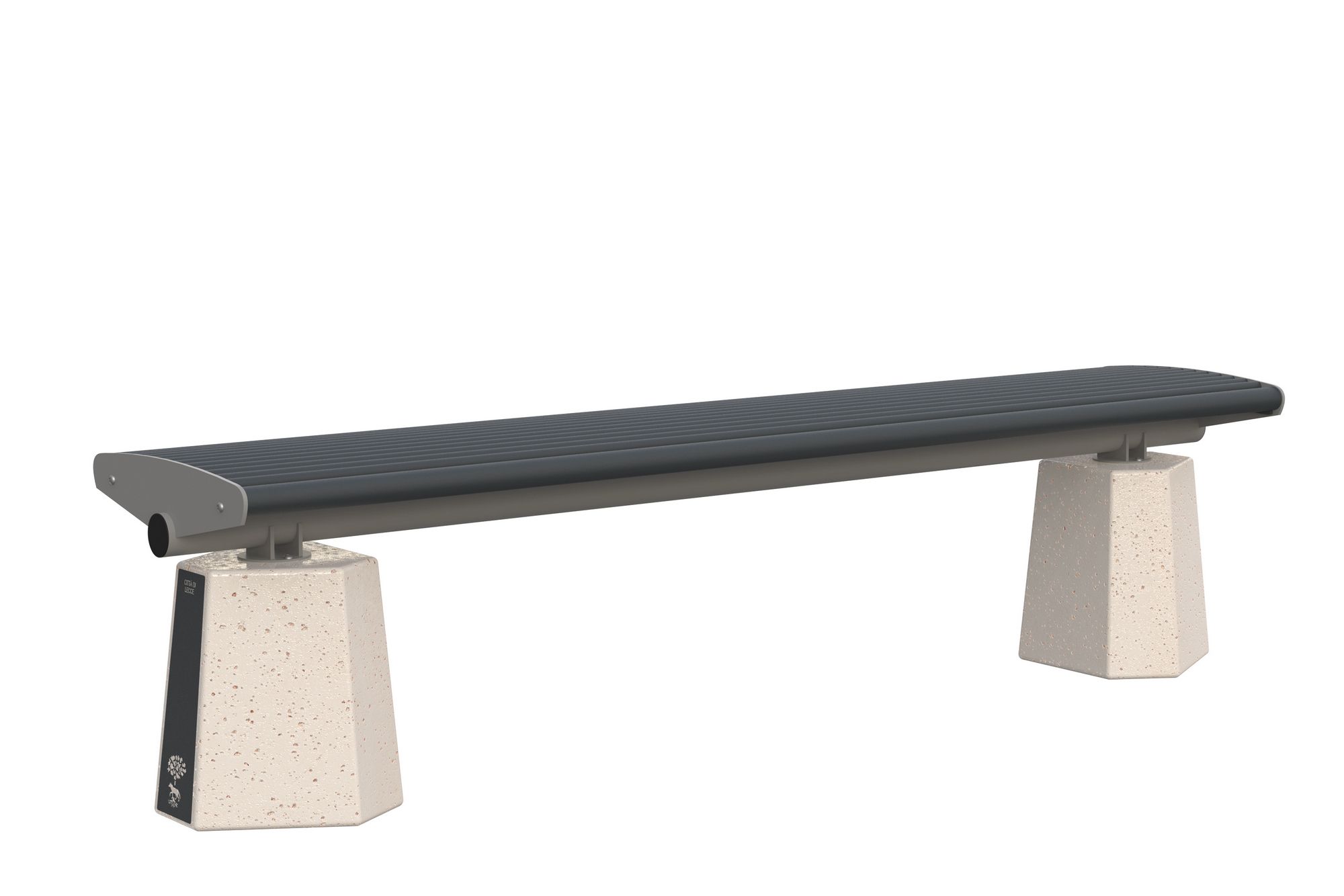 Скамья из оцинкованного листового металла без спинки Lazzari Замок ARCH-00126520 - Вид №1