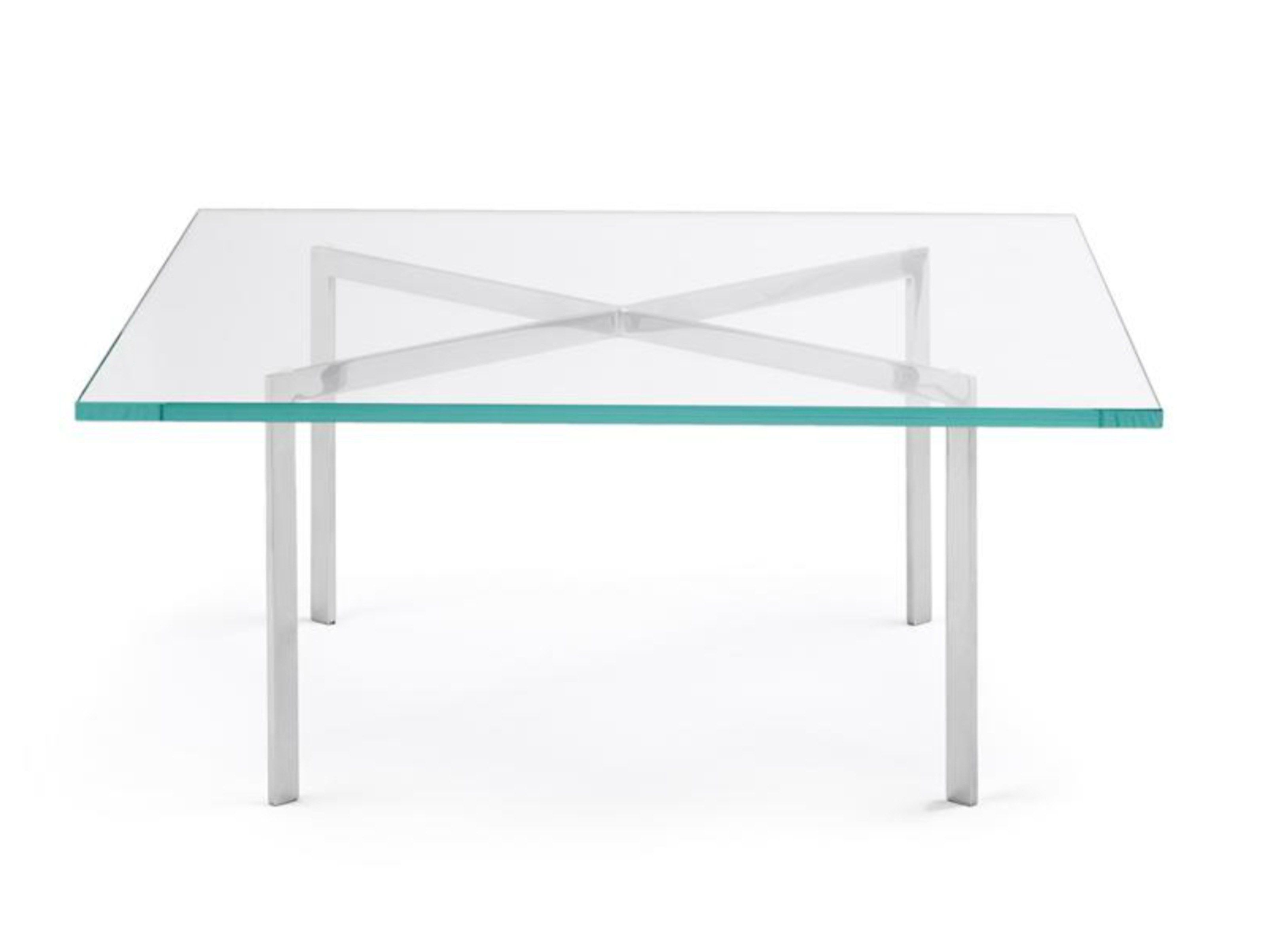 Квадратный стол из стали и стекла Knoll Барселона® ARCH-00040320 - Вид №1