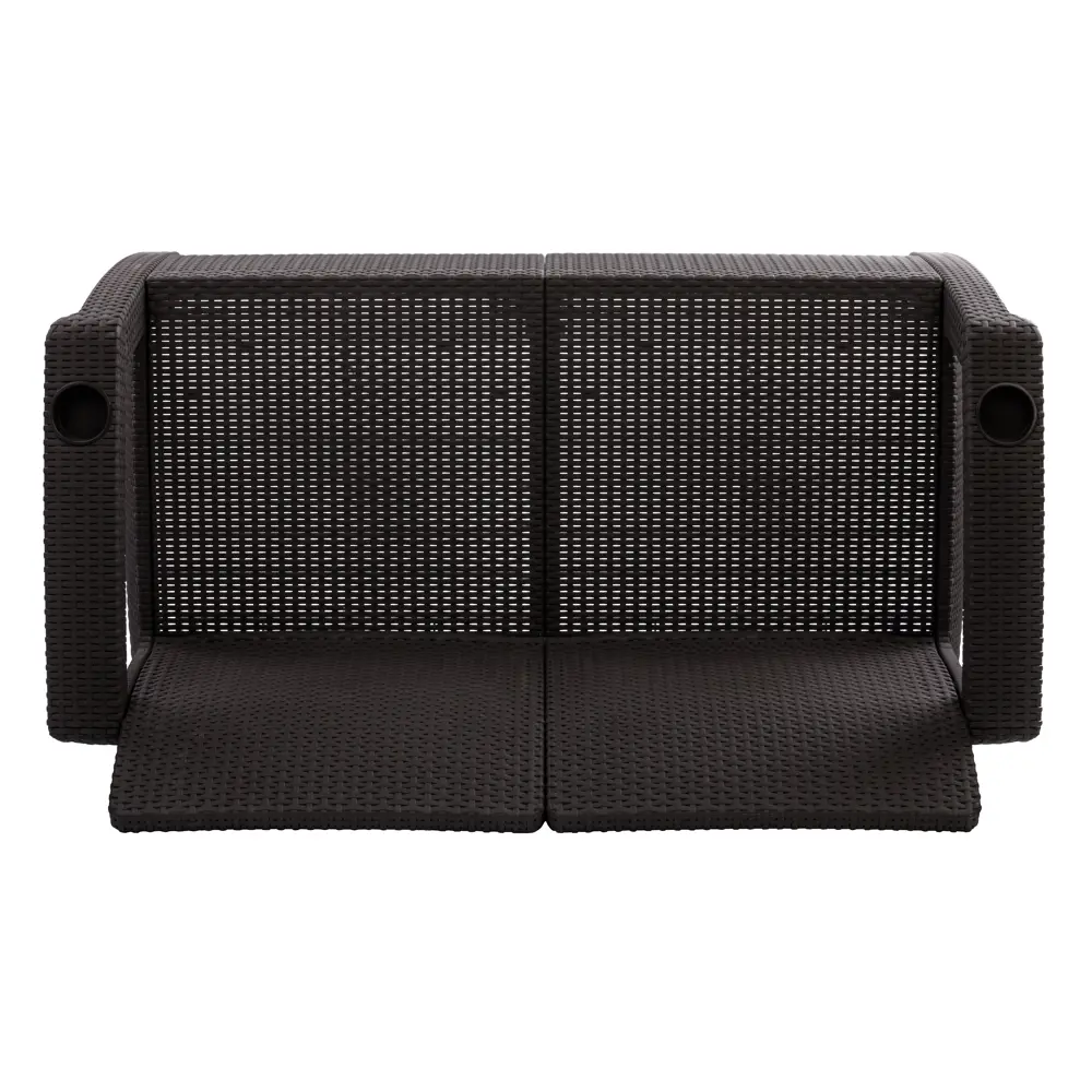 Диван Ротанг-плюс 127x70x79 см полипропилен мокко Santreyd STLM-2091066 - Вид №1