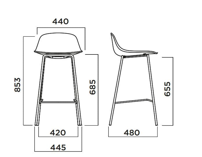 Высокий стул из полипропилена Infiniti Pure Loop Mini ARCH-00146600 - Вид №8