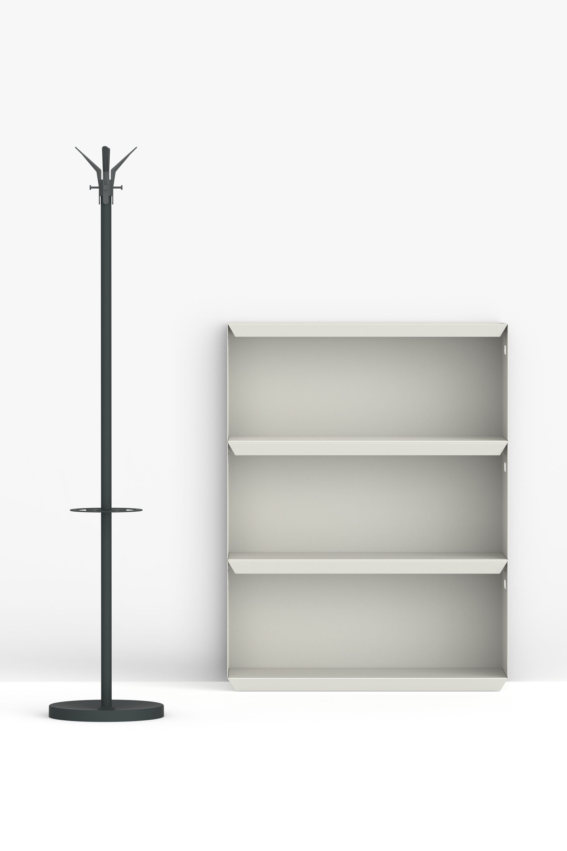 Стальная вешалка с порошковым покрытием с держателем зонта FUNCTIONALS Tertio ARCH-00077156 - Вид №2