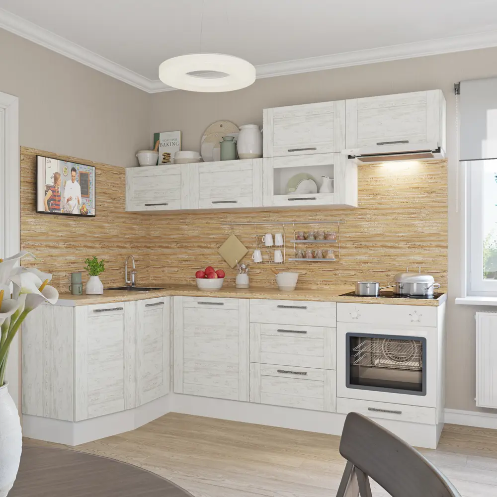 Витрина для шкафа Delinia «Фрейм светлый» 40x92 см, ЛДСП, цвет белый STLM-2087109 - Вид №2