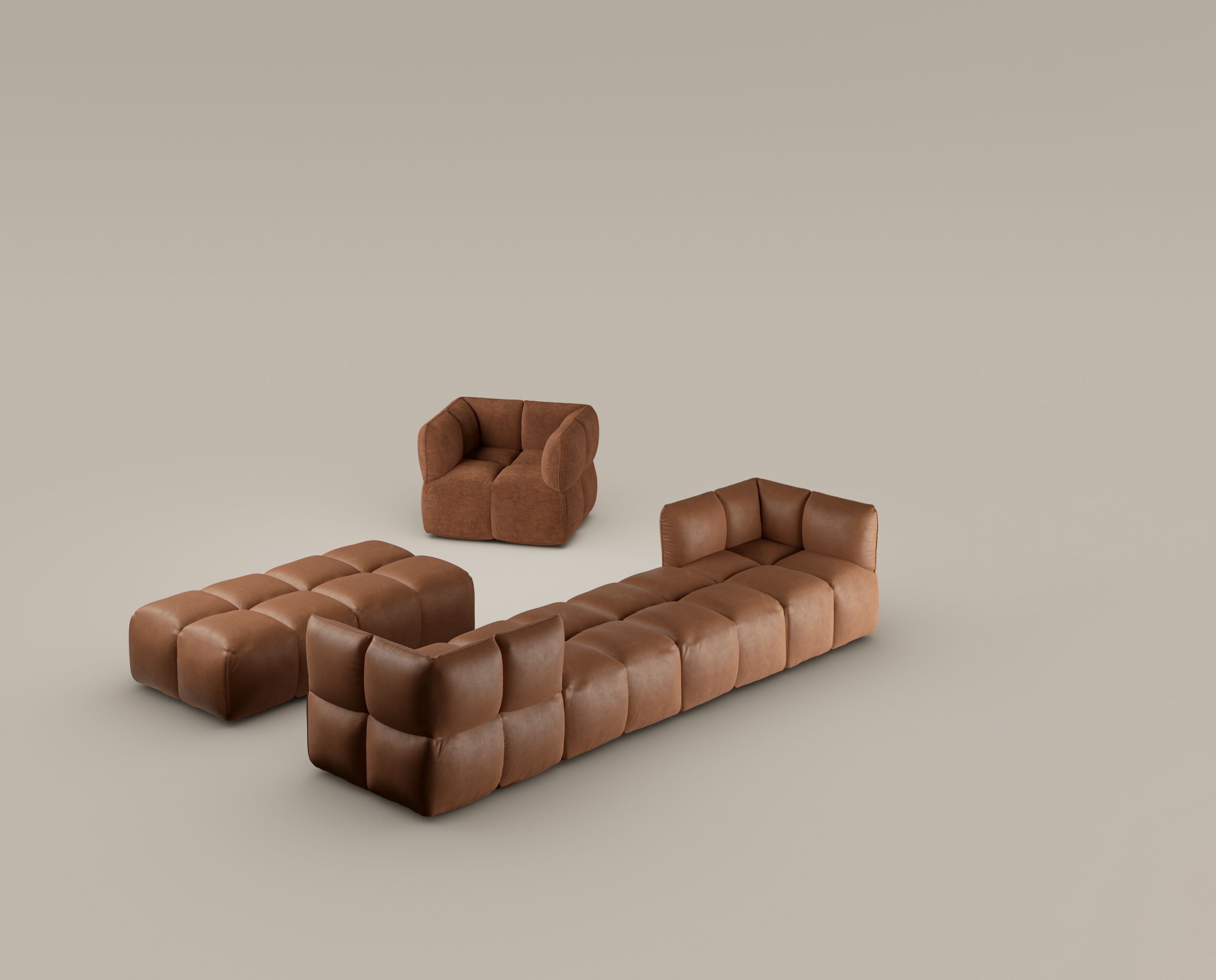 Кожаный модульный диван BONALDO Brik ARCH-00137692 - Вид №3