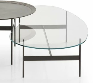 B&B Italia Низкий стеклянный журнальный столик для гостиной