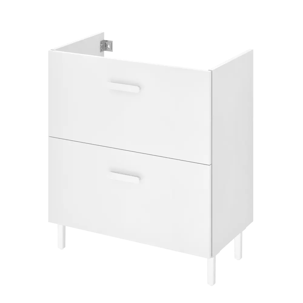 Тумба под раковину Sensea Easy 70 см напольная с двумя ящиками цвет белый STLM-2126855 - Вид №1