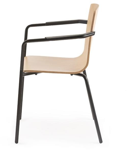 Mara Стул для конференций штабелируемый из бука с подлокотниками  3250l  - Вид №1