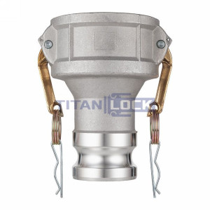 Камлок алюминиевый тип DА (переходник розетка 2" х ниппель 1 1/2"), TL2015DAAL TITAN LOCK
