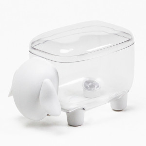 QL10259-CL-WH Контейнер для мелочей sheepshape, белый с прозрачной крышкой Qualy