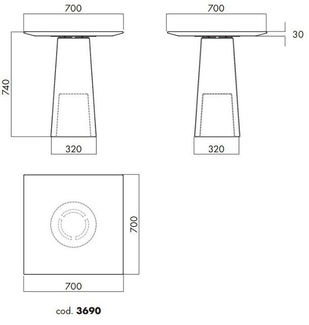 ALMA DESIGN Квадратный садовый стол из полиэтилена sun-id-1484792 - Вид №8