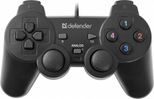 64247 проводной геймпад omega usb, 12 кнопок, 2 стика Defender