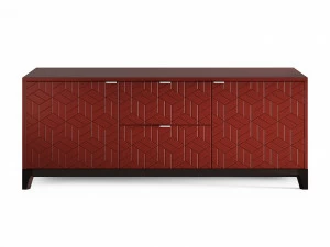 Тумба под телевизор с ящиками коричневая Case THE IDEA  210246 Красный