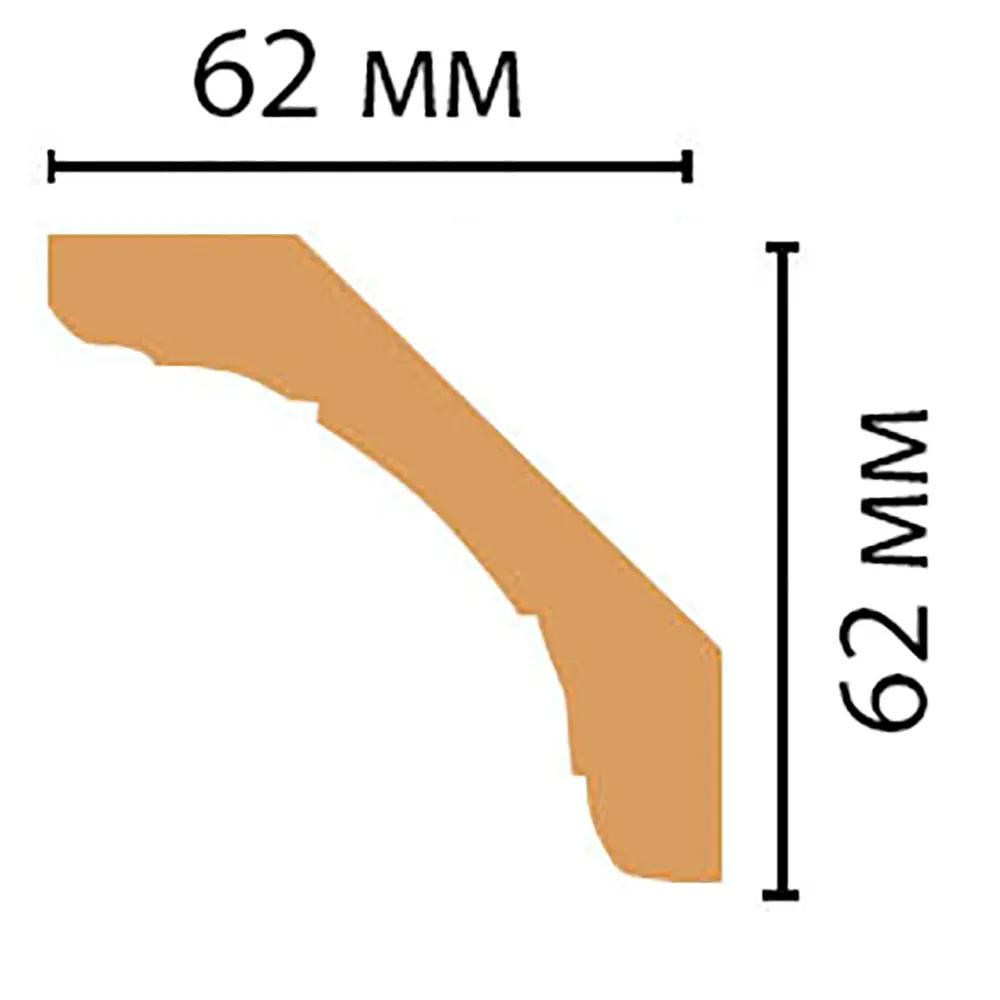 Плинтус потолочный полистирол Decomaster 168-127 золотой 63x63x2000 мм STLM-2072562 - Вид №2