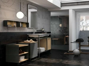 Archeda Тумба под умывальник из металла с зеркалом Seta