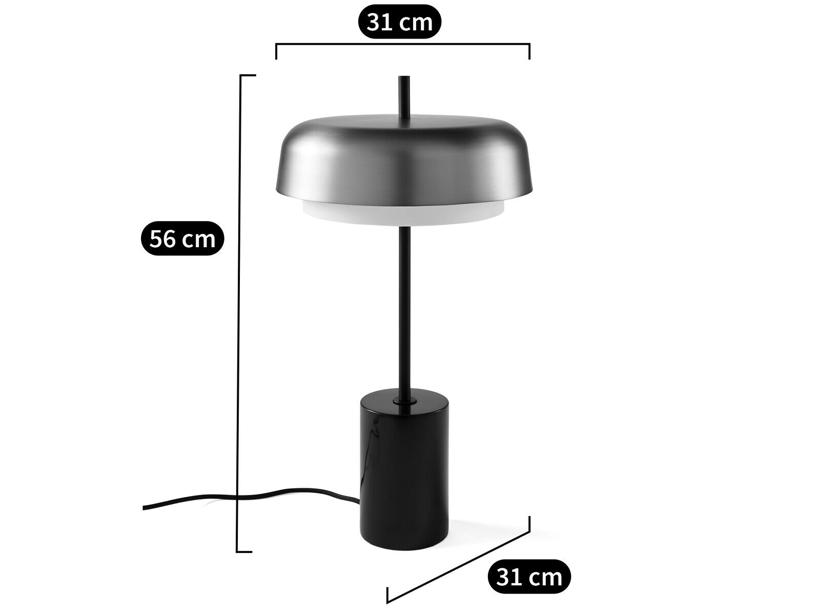 Настольная лампа из железа и мрамора AMPM Clepsos ARCH-00007930 - Вид №5