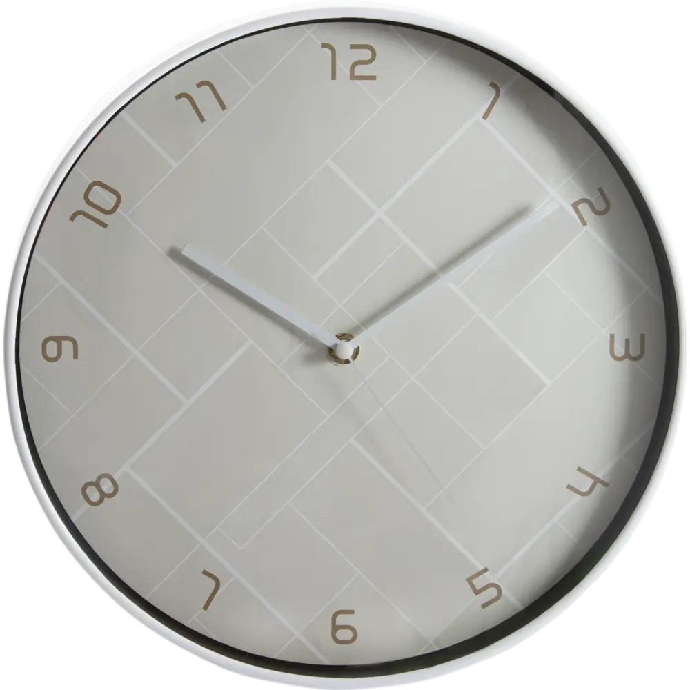 Часы настенные «Графика» пластик серые 30х30х4 см Santreyd STLM-2121163