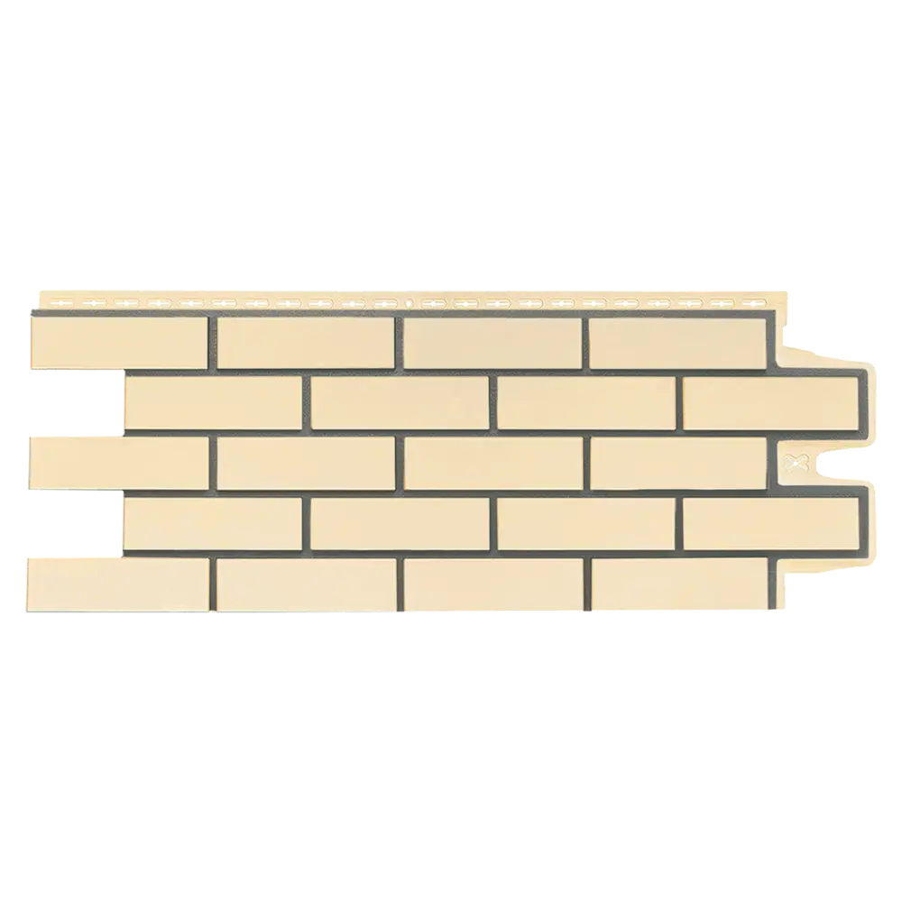 Фасадная панель Grand Line Design Клинкерный кирпич 1105x417 мм бежевый со швом RAL7006 STLM-2120612