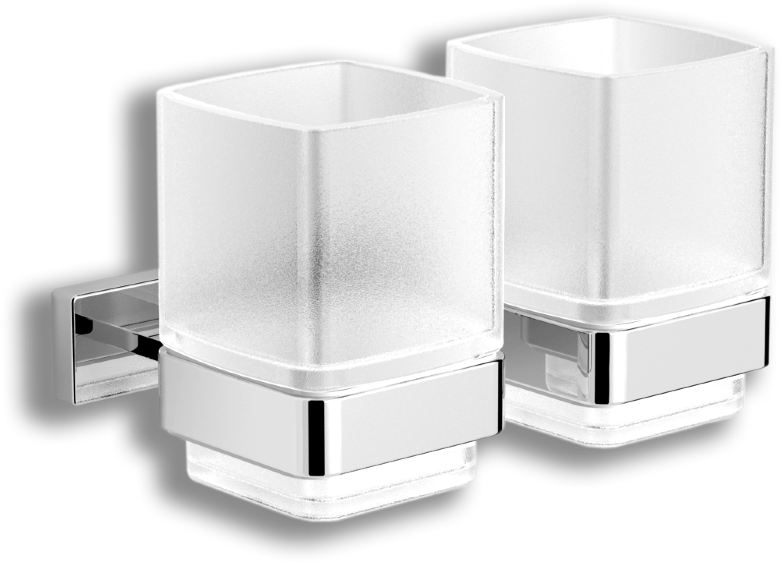 11919A Стакан двойной подвесной цвет хром LANGBERGER ALSTER