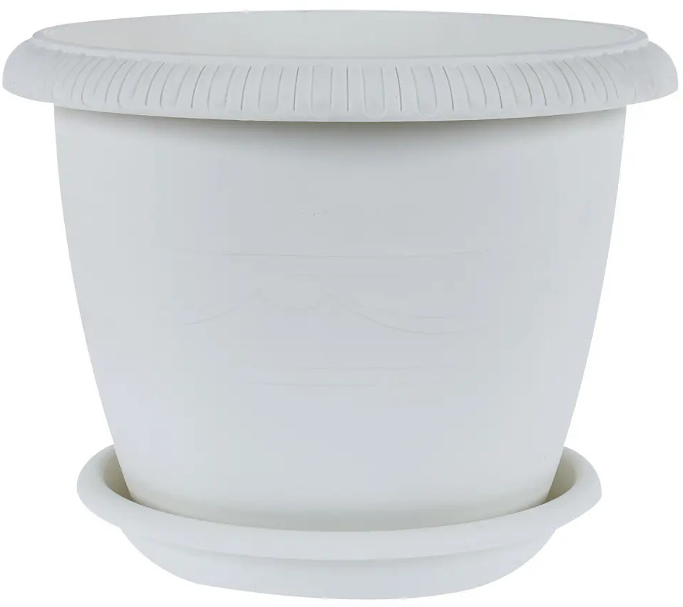 ТЕК.А.ТЕК Горшок Le Jardin серый с орнаментом для комнатных растений 11951944