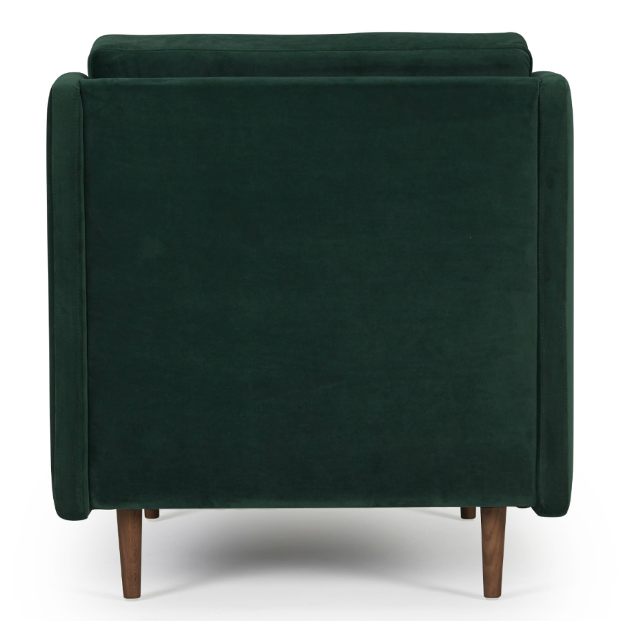 Кресло Holme с ножками из дуба/грецкого ореха, темно-зеленое Kragelund 28101208603 - Вид №4