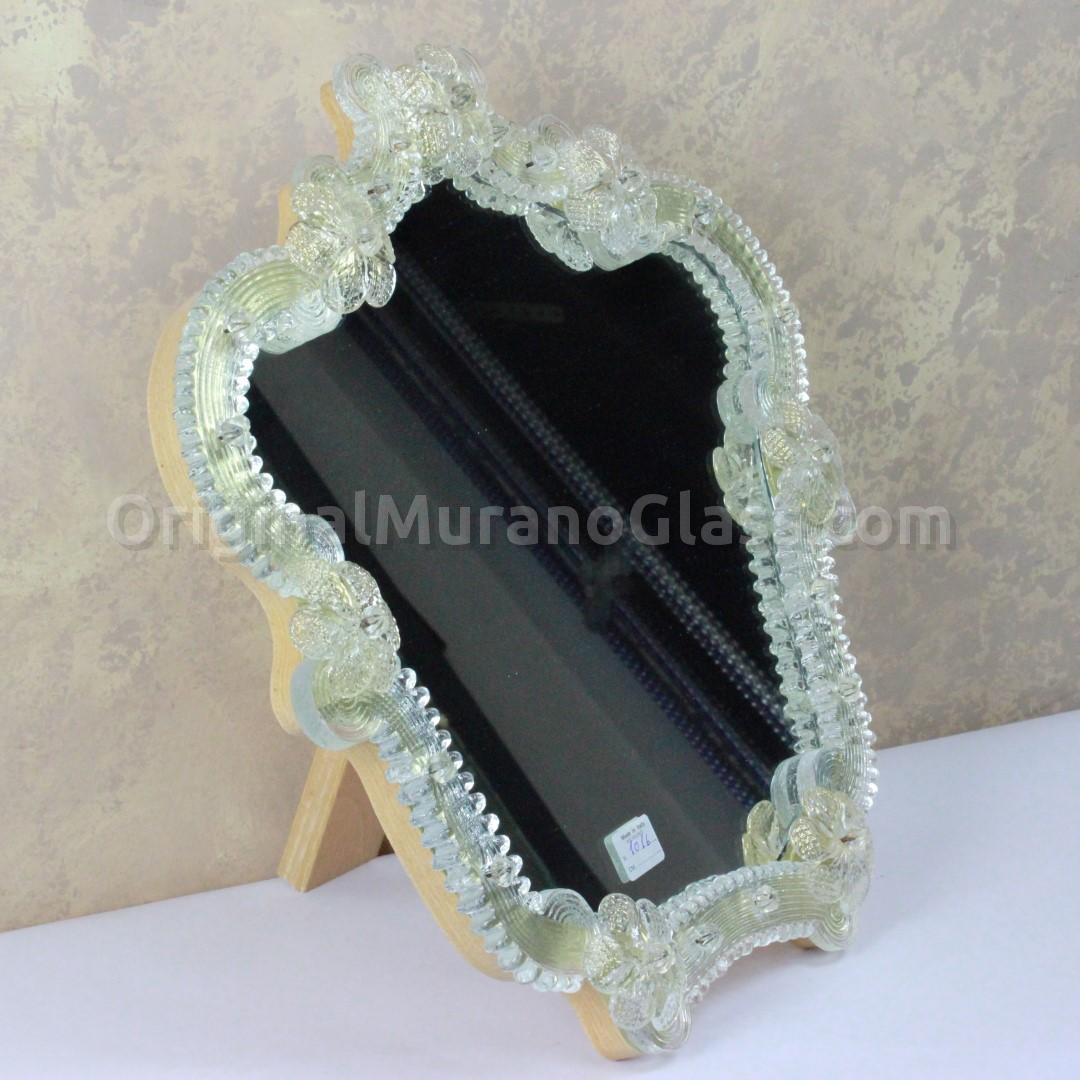 896 ORIGINALMURANOGLASS Настольное Венецианское Зеркало - Цветы моря - Муранское стекло - OMG  см  - Вид №1