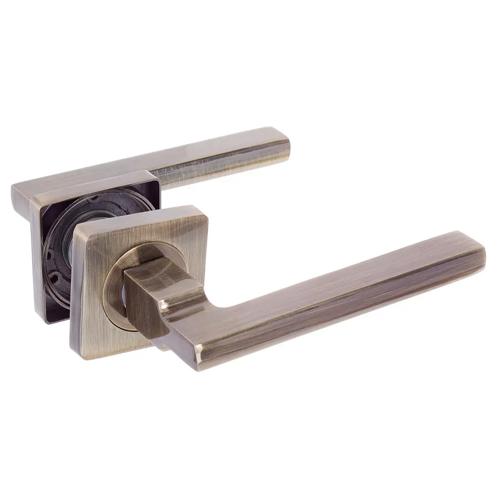 Ручки дверные на розетке Puerto AL 514-02, алюминий, цвет античная бронза STLM-2186433 - Вид №1