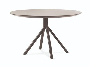 Круглый стол со стальной рамой