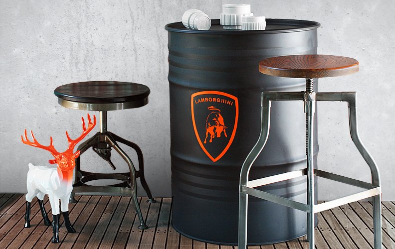 Бочка металлическая декоративная Lamborghini STARBARREL  014775 Черный  - Вид №1