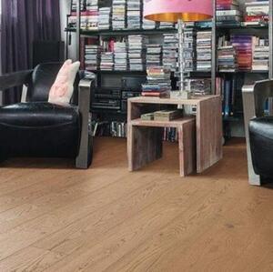 Паркетная доска Haro 4000 Series Top connect Пуро карамель, Саваж Дуб Кантри с брашью (Текстурированная) 2200х180 мм.