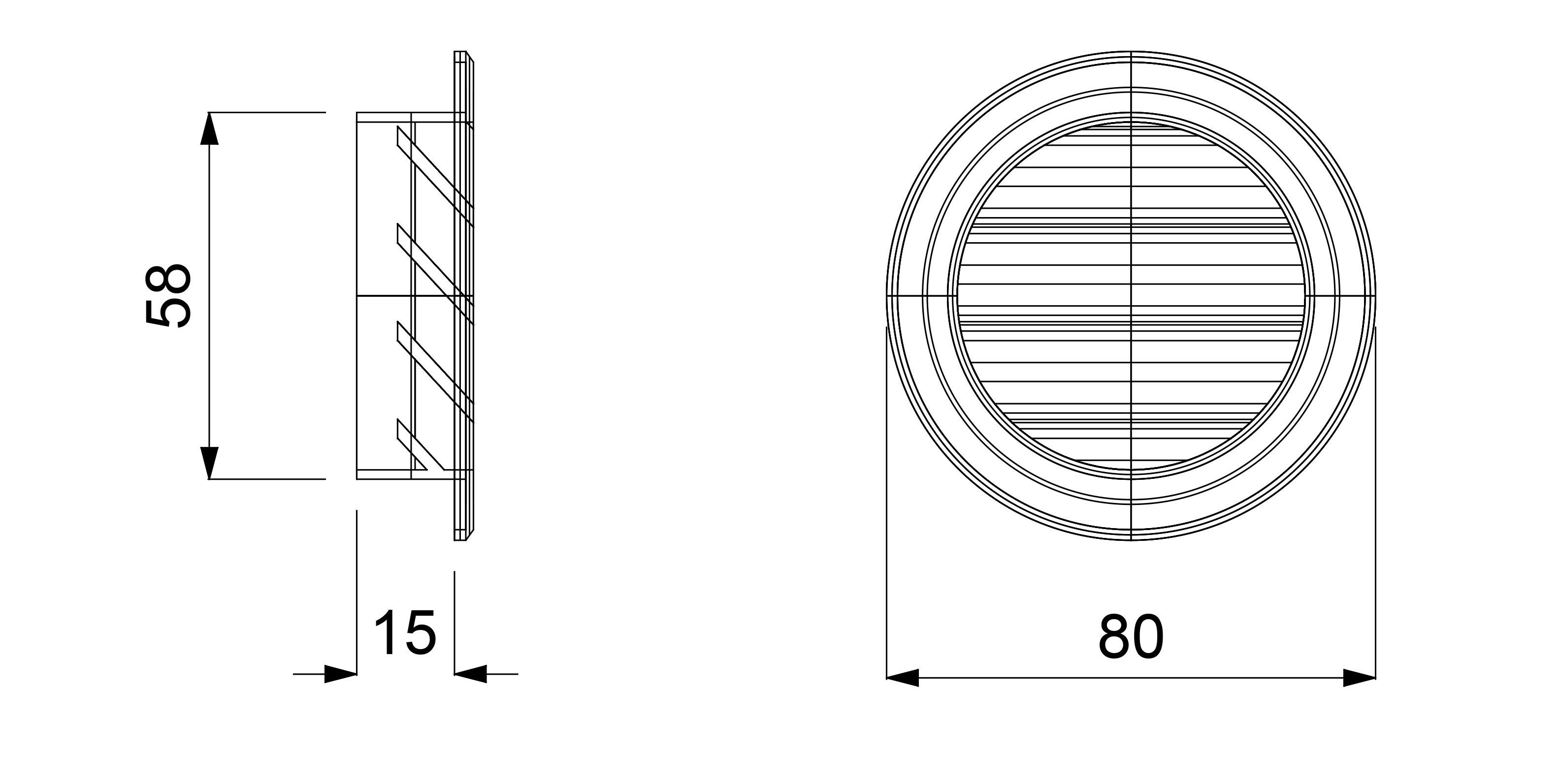 Утопленная круглая решетка First Corporation вентиляция ARCH-00003719 - Вид №2