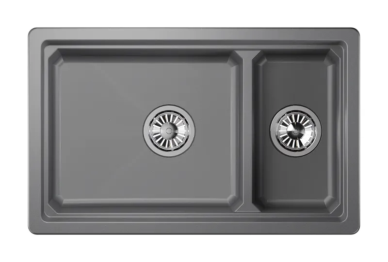 KS-7304U, АЛЮМИНИУМ, кухонная мойка, кварц GRANULA 7304U-ST332 - Вид №2